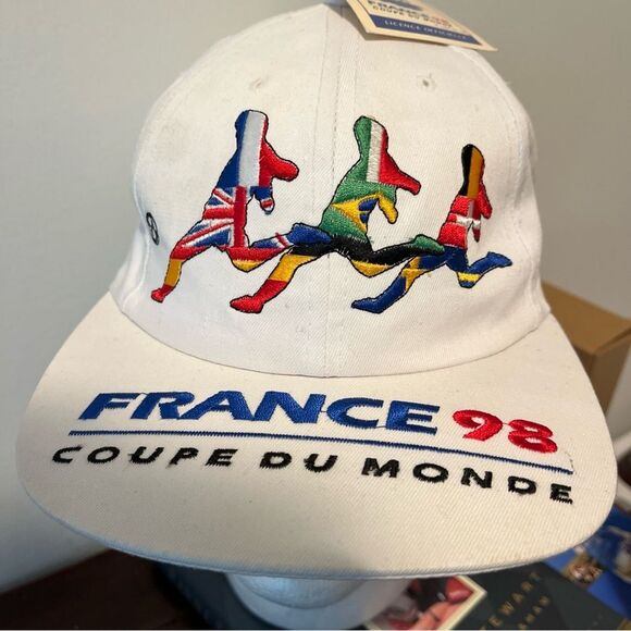 New Vintage French France 98 World Cup Snapback Hat Cap FIFA Embroidered Soccer - Picture 3 of 11